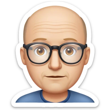 Guy thats balding with glasses sticker