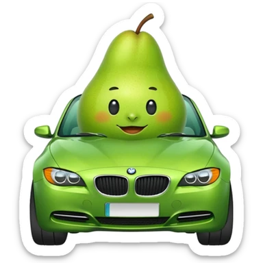 pear in a bmw sticker