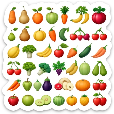 fruits and vegetables sticker