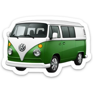 VW T5 California bicolor green white sticker