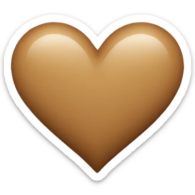 Light brown heart sticker