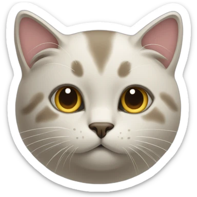 cat facing right sticker