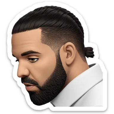 portrait of a bearded man sticker