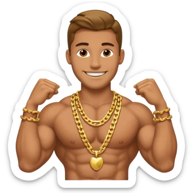 Muscler rich guy sticker