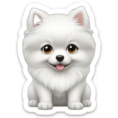 white-pomeranian-puppy sticker