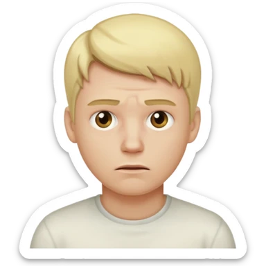 Blonde gay man being sick sticker