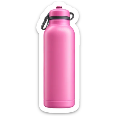 Pink metal water bottle, metal canteen, tall and skinny sticker