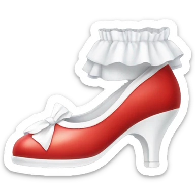 mary jane red shoes and frilly white socks sticker