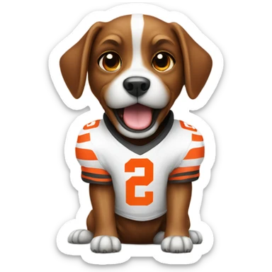 Dog in osu football jersey  sticker