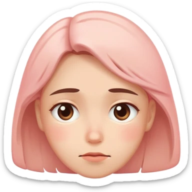 complex human emotions - embarrassment with blushing face, nostalgia with dreamy eyes, melancholy with slight smile, contentment with peaceful expression sticker