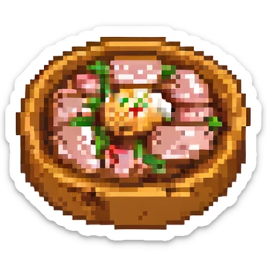 cooked meat sticker