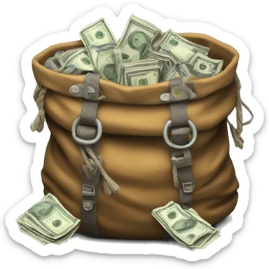 Viking overloaded bag with money sticker