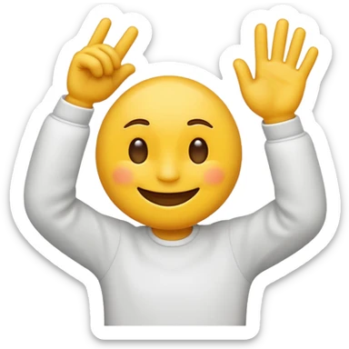 Dabbing emoji sticker