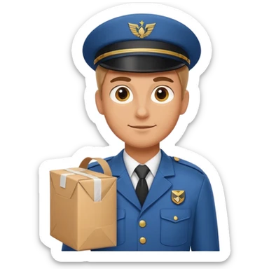 german delivery guy sticker
