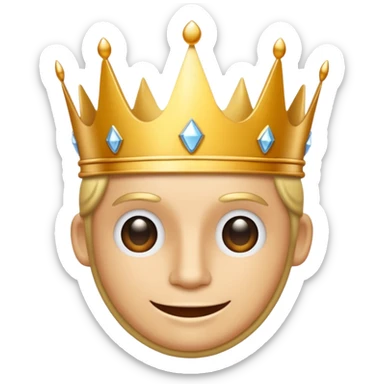 Diente blanco con corona de rey sticker