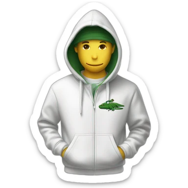 Lacoste smoking friends with white lacoste hoodie sticker