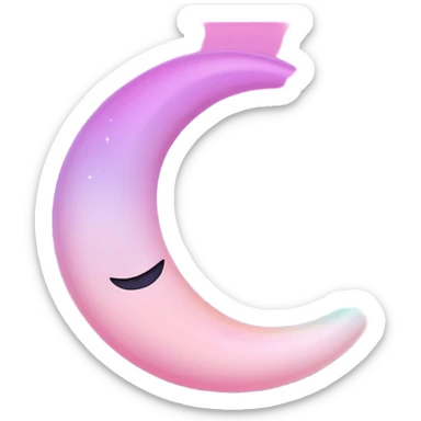 pastel goth crescent moon sticker