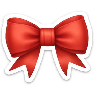 Red bow sticker
