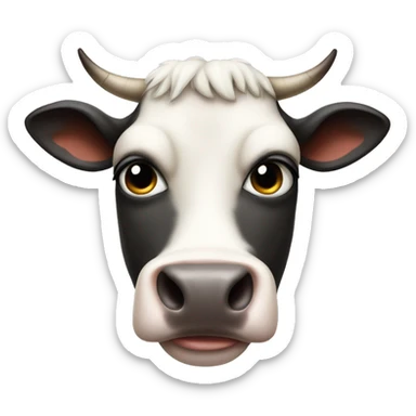 Judgmental cow sticker