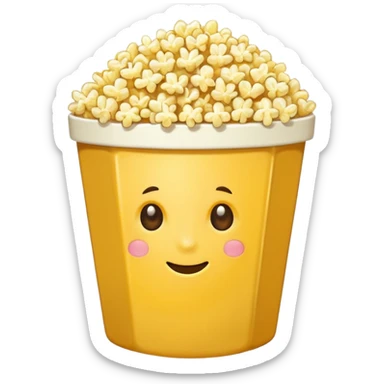 Popcorn with a body  sticker