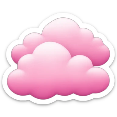 Pink clouds sticker