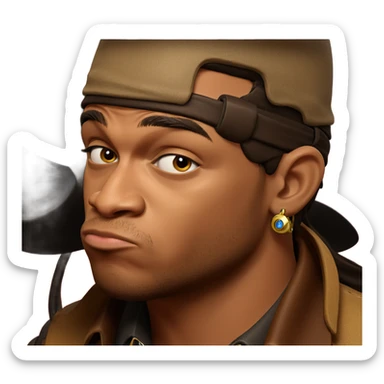 cowboy style with accessories sticker