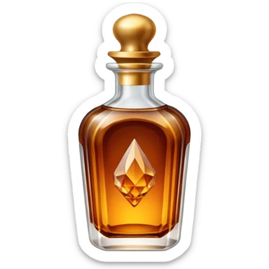 crystal luxurious embalming fluid elixir bottle sticker