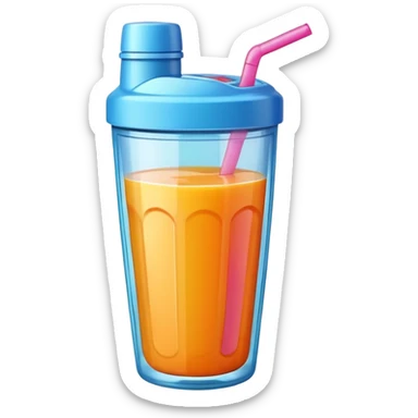 I want a shaker of juice for gym sticker
