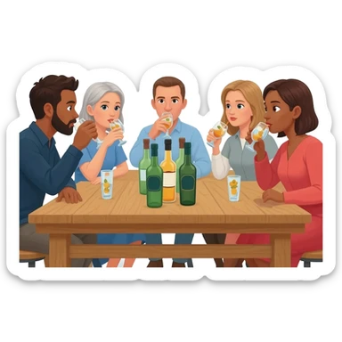 Gin Verkostung gruppe sticker