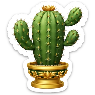 trophy shaped like cactus sticker