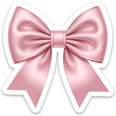 light pink ribbon bow sticker