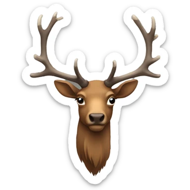Elk without antler  sticker
