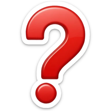 Question mark emoji in red colour  sticker