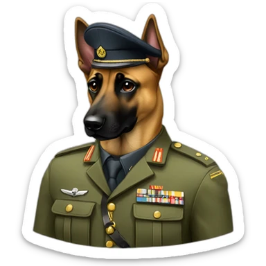 Malinoi militaire  sticker