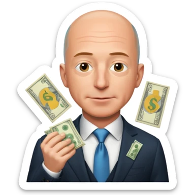 jeff bezos sniff money sticker