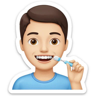 Brushing your teeth sticker