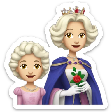 Queen Camilla with rose sticker