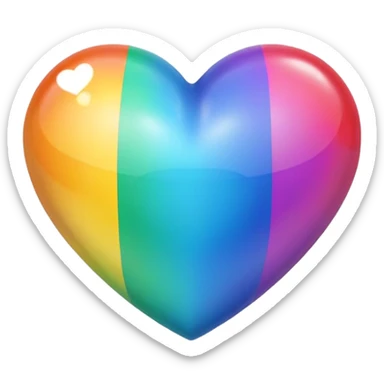 Rainbow heart emoji sticker