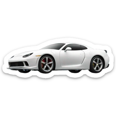 sport car under cloudy sky sticker