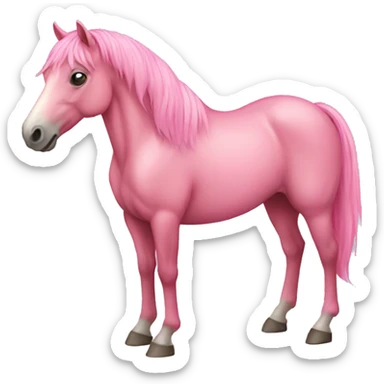 Pink horse sticker