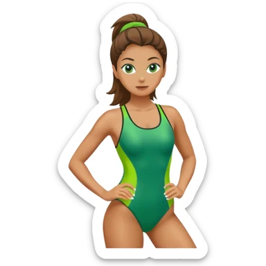 GREEN swimsuit  sticker