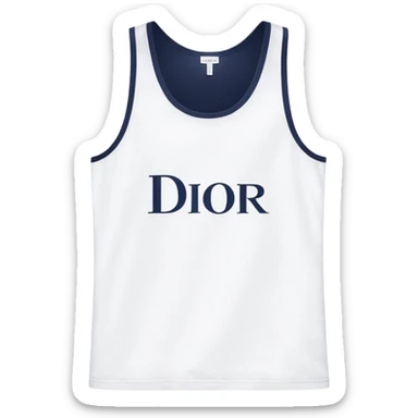 tank top with Dior on it sticker