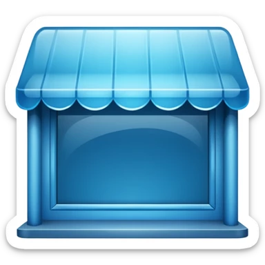 Emoji for an e-commerce marketplace: a web storefront, digital shop, or online shopping symbol. sticker