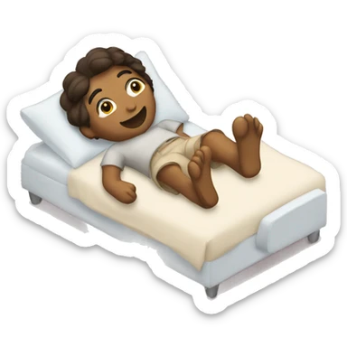 Laying on bed with feet up sticker