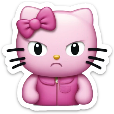 Hello kitty angry sticker