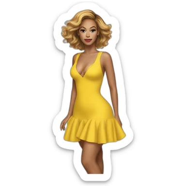 Beyoncé Yellow dress sticker