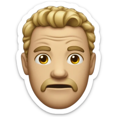 Mean face of a hirl sticker