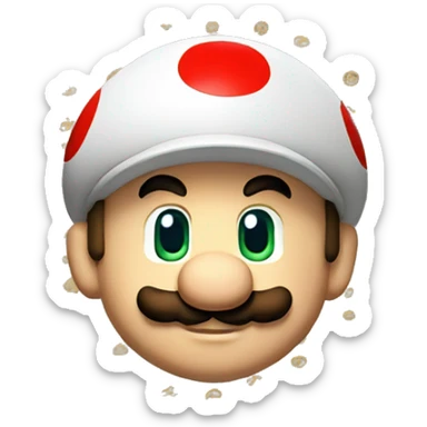 Super Mario Emoji pixelied sticker