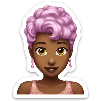 sweet heart glitter sticker