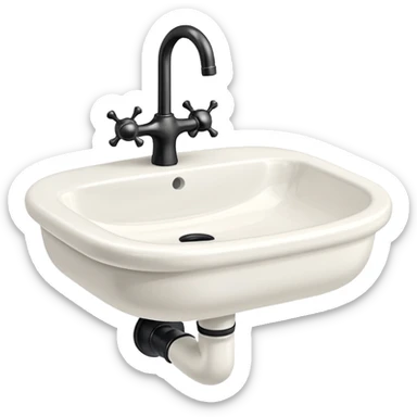 retro wash basin
 sticker